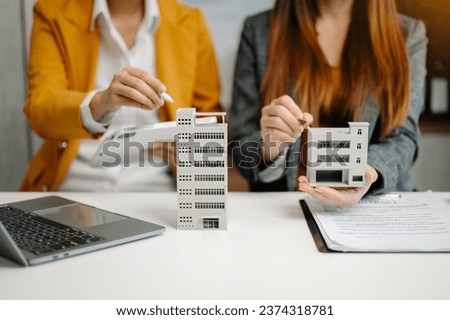 Customers who choose to buy a condominium room and a bank approve a loan for their purchase. Condominium and house loan interest rate from bank concept
 Royalty-Free Stock Photo #2374318781