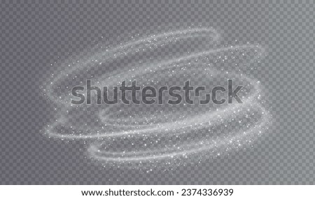 Winter wind effect with swirls and waves of white mist clouds with snow. Cold winter wind texture. Holiday vector blizzard. Christmas effect of a cold blizzard. Vector png.	