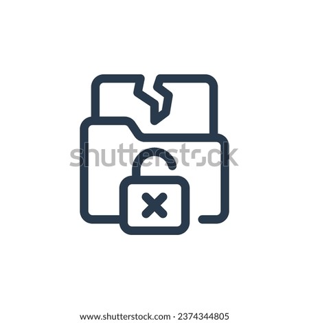 Data Breach Information Leak Vector Icon Illustration Royalty-Free Stock Photo #2374344805