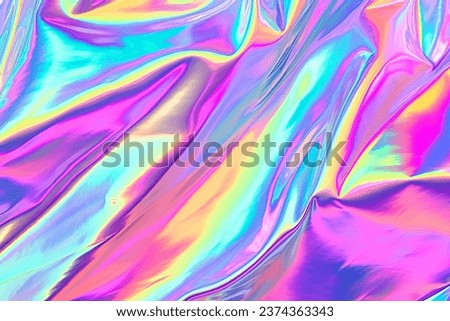 Holographic neon background ,Colorful psychedelic abstract. Pastel color waves for background Royalty-Free Stock Photo #2374363343