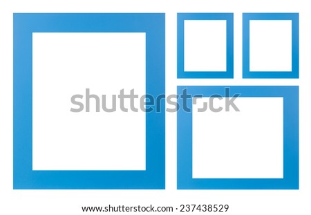 Set of photo frames isolated on white
