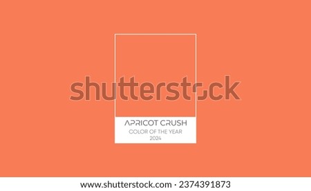 Trendy color of the year 2024, apricot crush color scheme palette design. Royalty-Free Stock Photo #2374391873