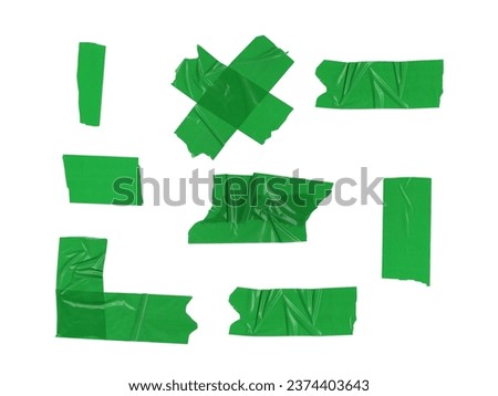 green adhesive tape realistic, realistic sticky paper stripe