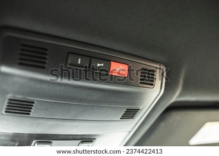 View of light panel in car.Interior of vehicle. High quality photo