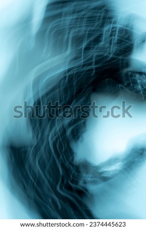blurred mysterious white, gray and blue background