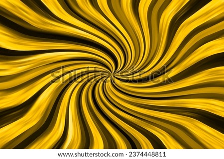 Spherical Spiral Panorama background image for text clipping mask for graphic design in yellow, goldenrod and brown.