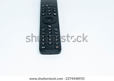 Digital tv remote control on white background
