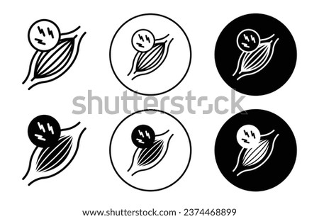 Muscle pain icon. Muscle pain or ache in different part of human body symbol set. Muscle fatigue or tension in tissue vector sign. Body cramp due to physical injury line logo. Painful ache in muscle  Royalty-Free Stock Photo #2374468899