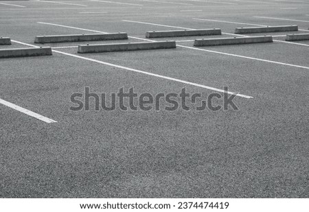 Empty parking lot with marking lines.
