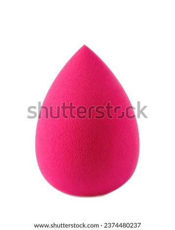 Bright pink makeup sponge isolated on white Royalty-Free Stock Photo #2374480237