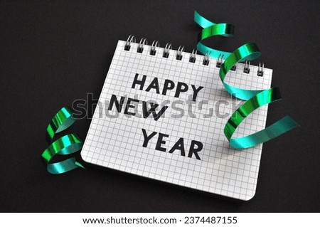 minimalistic black happy new year background 
