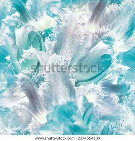 Seamless  pink  floral  background. Flowers tulips and petals. Close up.