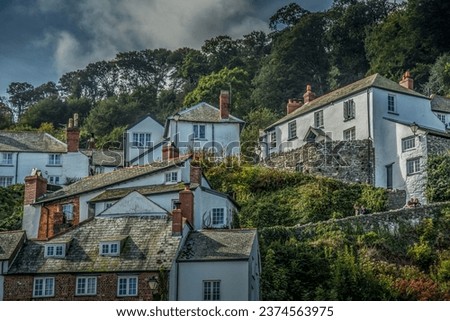 Tiny Fishing Village of Clovelly, Devon, England, UK, Royalty-Free Stock Photo #2374563975