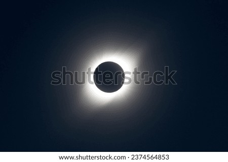 A solar eclipse in the Atacama Desert Royalty-Free Stock Photo #2374564853