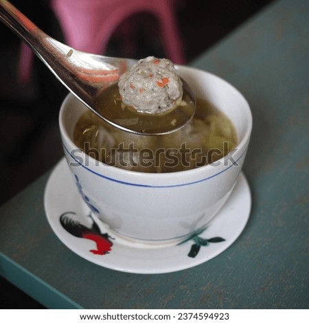 Peranakan Food - Bakwan Kepiting (Pork And Crab Meatballs In Broth) Royalty-Free Stock Photo #2374594923