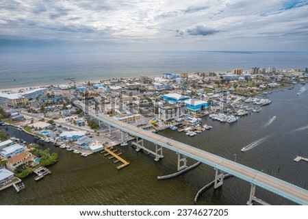 Hurricane. Florida after hurricane. Beach and houses, hotels totally destroyed. Hurricane season is dangerous. Tropical nature. Gulf of Mexico. Fort Myers Beach FL. Ian or Idalia. Tropical storm.
