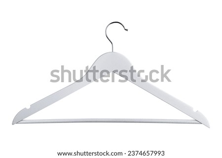 White hanger isolated on white background. With clipping path