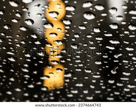water raindrops reflection on window