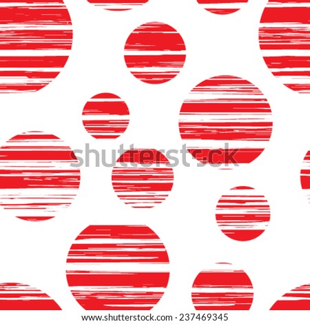 Seamless striped red bubble illustration background