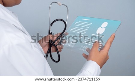 The doctor signs a document approving the patient's treatment. medical concept. medical treatment concept.