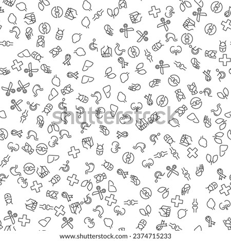 Internal Organs, Healthcare, Hospital Seamless Pattern for printing, wrapping, design, sites, shops, apps  