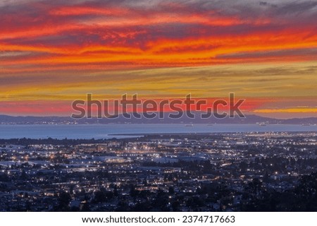 San Francisco Bay Area Landscape at Sunset