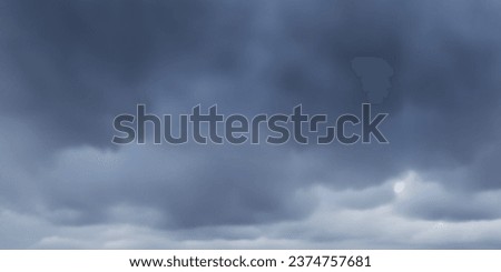 Dramatic autumn sky, stormy clouds in dark sky, vector background Royalty-Free Stock Photo #2374757681