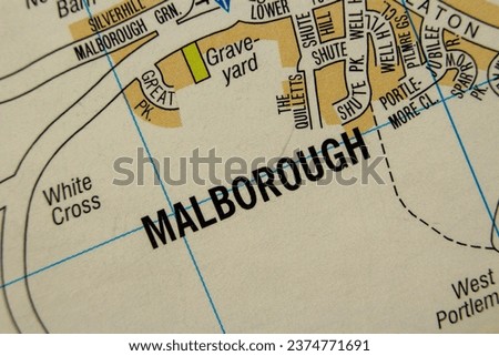 Malborough, Devon, England, United Kingdom atlas map town name