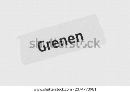Grenen - Skagen, Denmark city name of landmark tourist attraction name in letters