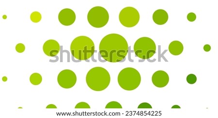 Light Green vector template with circles. Illustration with set of shining colorful abstract spheres. Pattern for business ads.