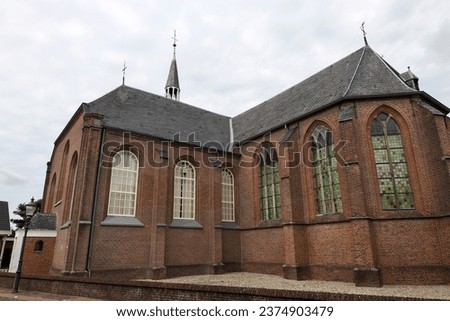 reformed church in the religious village of Oldebroek at Bible belt in the Netherlands