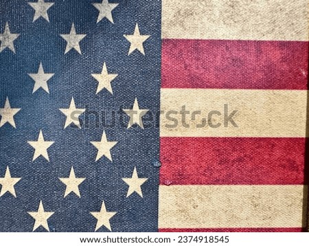 American flag in retro style.