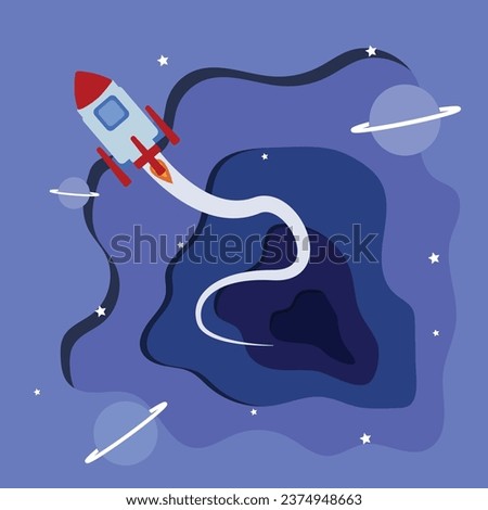 blue color vector illustration of astronomy