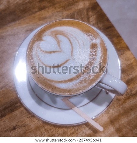 selective focus picture of hazelnut cappuccino 