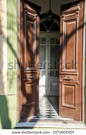 Old wooden door in Buenos Aires