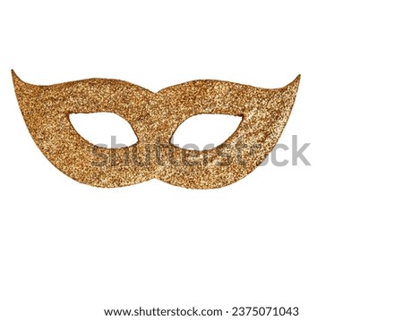 Mardi gras mask isolated on white background