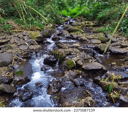 A river with natural rocks and clean water, really beautiful to look at