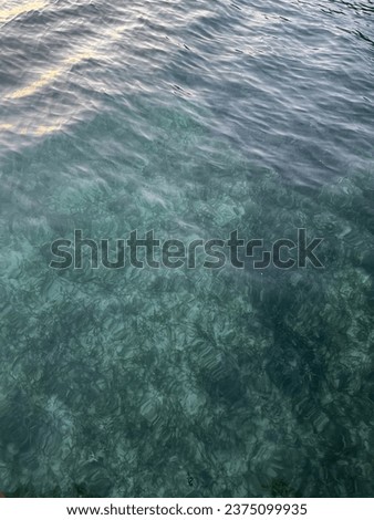 The clear clean water of beautiful Biak beach, Papua, Indonesia