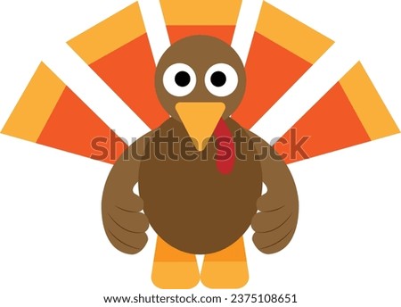 Turkey Thanksgiving vector image or clip art