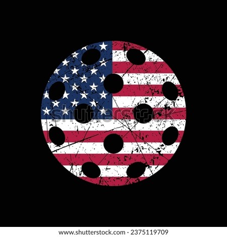 american flag, usa flag pickleball tshirt designs vector