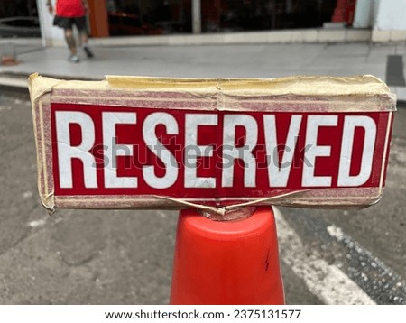 Reserved parking sign at mall