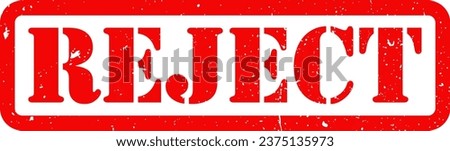 Red Rejected Reject Stamp Grunge Scratches Texture Label Logo Icon Sign Sigil Symbol Emblem Badge Vector EPS PNG Transparent No Background Clip Art Vector EPS PNG