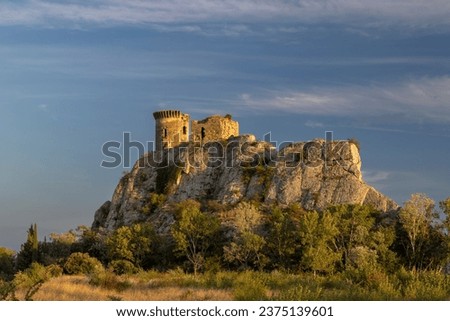 Chateau de l´Hers ruins near Chateauneuf-du-Pape, Provence, France Royalty-Free Stock Photo #2375139601