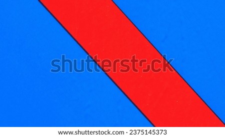 Blue and red traffic sign