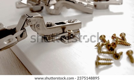 accessories for assembling furniture before assembly. High quality photo Royalty-Free Stock Photo #2375148895