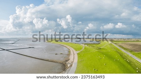 A newly built dike on the German North Sea coast