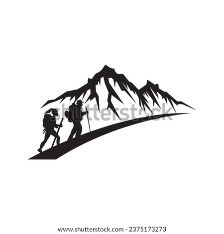 Simple climbing logo icon,design vector illustration