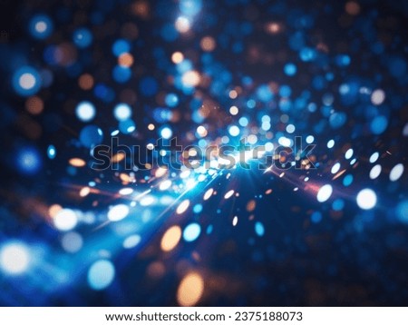 Blue And White colorful lens flare glowing light pattern in background AI Generated Royalty-Free Stock Photo #2375188073