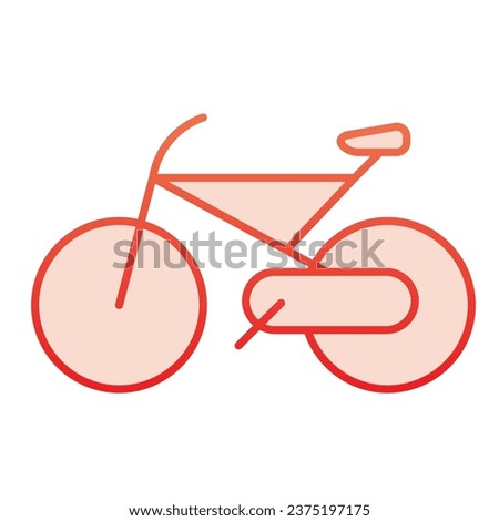 Bicycle flat icon. Cycle red icons in trendy flat style. Sport activity gradient style design, designed for web and app. Eps 10