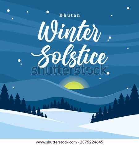 Bhutan Winter Solstice Day illustration vector background. Vector eps 10